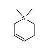 1,1-dimethyl-1-sila-3-cyclohexene结构式