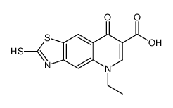 5-乙基-2,3,5,8-四氢-8-氧代-2-硫氧代-噻唑并[5,4-g]喹啉-7-羧酸结构式