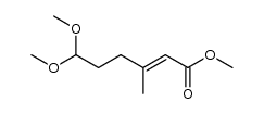 methyl 6,6-dimethoxy-3-methylhex-2-enoate结构式