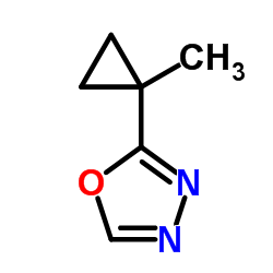 2-(1-methylcyclopropyl)-1,3,4-oxadiazole structure