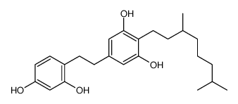5-[2-(2,4-dihydroxyphenyl)ethyl]-2-(3,7-dimethyloctyl)benzene-1,3-diol Structure