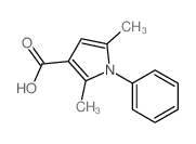 2,5-二甲基-1-苯基-1H-吡咯-3-羧酸结构式