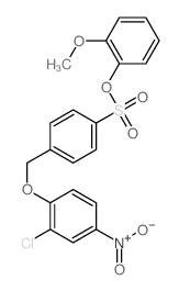 Benzenesulfonic acid,4-[(2-chloro-4-nitrophenoxy)methyl]-, 2-methoxyphenyl ester Structure