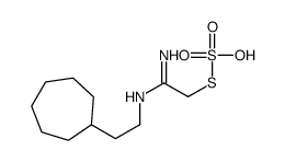 2-[(1-amino-2-sulfosulfanylethylidene)amino]ethylcycloheptane结构式