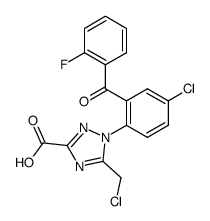 1-[4-chloro-2-(2-fluorobenzoyl)phenyl]-5-(chloromethyl)-1,2,4-triazole-3-carboxylic acid Structure