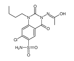 N-(1-butyl-7-chloro-2,4-dioxo-6-sulfamoylquinazolin-3-yl)acetamide结构式
