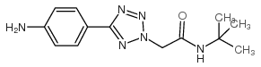 2-[5-(4-氨基-苯基)-四唑-2-基]-N-叔丁基乙酰胺结构式