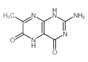 2-amino-7-methyl-1,5-dihydropteridine-4,6-dione结构式