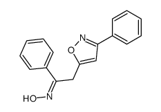 N-[1-phenyl-2-(3-phenyl-1,2-oxazol-5-yl)ethylidene]hydroxylamine结构式