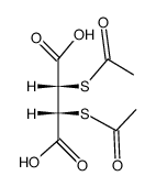 meso-2,3-bis(acetylthio)succinic acid structure