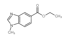 1-甲基-1H-苯并咪唑-5-羧酸乙酯结构式