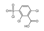 2,6-DICHLORO-3-CHLOROSULFONYL-BENZOIC ACID structure