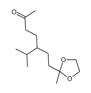 6-methyl-5-[2-(2-methyl-1,3-dioxolan-2-yl)ethyl]heptan-2-one结构式