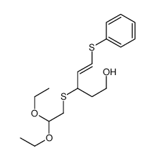 3-(2,2-diethoxyethylsulfanyl)-5-phenylsulfanylpent-4-en-1-ol结构式