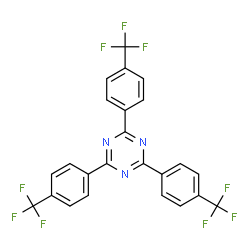 2,4,6-Tris[4-(trifluoromethyl)phenyl]-1,3,5-triazine结构式