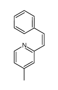 4-methyl-2-[(Z)-2-phenylethenyl]pyridine结构式