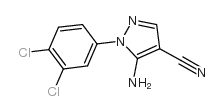 5-氨基-1-(3,4-二氯苯基)-1H-吡唑-4-甲腈结构式