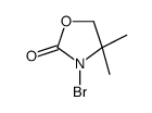 3-溴-4,4-二甲基-2-恶唑烷酮结构式