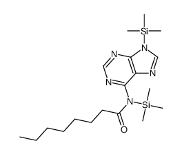 N-trimethylsilyl-N-(9-trimethylsilylpurin-6-yl)octanamide结构式