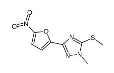 1-methyl-5-methylsulfanyl-3-(5-nitrofuran-2-yl)-1,2,4-triazole结构式
