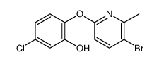 2-(5-bromo-6-methylpyridin-2-yl)oxy-5-chlorophenol结构式