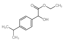 Benzeneacetic acid, a-hydroxy-4-(1-methylethyl)-,ethyl ester Structure