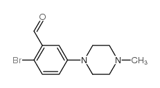 2-溴-5-(4-甲基哌嗪-1-基)苯甲醛结构式