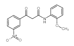 2-(3-硝基苯甲酰基)-乙酸邻甲氧基苯胺结构式