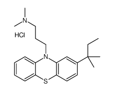N,N-dimethyl-3-[2-(2-methylbutan-2-yl)phenothiazin-10-yl]propan-1-amine,hydrochloride结构式