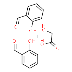 2-hydroxyacetic acid; 2-hydroxybenzaldehyde; titanium Structure