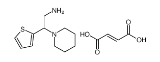 (Z)-4-hydroxy-4-oxobut-2-enoate,2-piperidin-1-ium-1-yl-2-thiophen-2-ylethanamine结构式