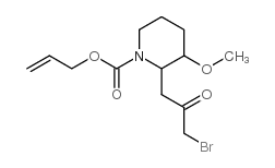 2-(3-溴-2-羰基丙基)-3-甲氧基-1-哌啶酸 2-丙烯醇酯结构式
