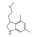 3-(2-methoxyethyl)-4,6-dimethyl-2,3-dihydro-1H-indole结构式