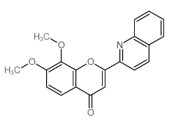 7,8-dimethoxy-2-quinolin-2-yl-chromen-4-one Structure