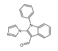 2-imidazol-1-yl-1-phenylindole-3-carbaldehyde结构式
