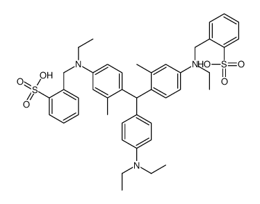 [[[4-(diethylamino)phenyl]methylene]bis[(3-methyl-4,1-phenylene)(ethylimino)methylene]]bis(benzenesulphonic) acid Structure