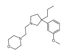 4-[2-[3-(m-Methoxyphenyl)-3-propyl-1-pyrrolidinyl]ethyl]morpholine结构式