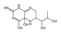 2-amino-6-(1,2-dihydroxypropyl)-4a-hydroxy-1,5,6,7-tetrahydropteridin-4-one结构式
