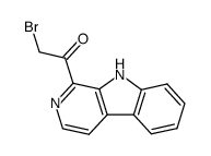 2-bromo-1-(9H-pyrido[3,4-b]indol-1-yl)ethanone结构式