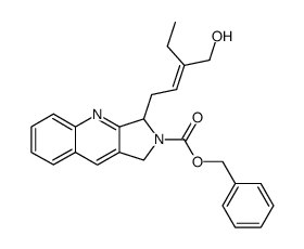 benzyl (E)-3-(3-(hydroxymethyl)pent-2-en-1-yl)-1,3-dihydro-2H-pyrrolo[3,4-b]quinoline-2-carboxylate结构式