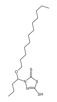 3-(1-dodecoxybutyl)-1,3,4-thiadiazolidine-2,5-dithione Structure