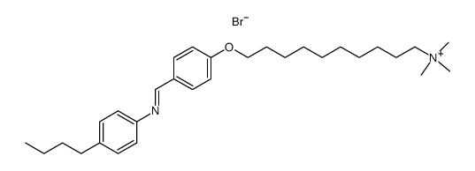 10-(4-(((4-butylphenyl)imino)methyl)phenoxy)-N,N,N-trimethyldecan-1-aminium bromide Structure