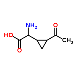 (9CI)-2-乙酰基-α-氨基-环丙烷乙酸结构式