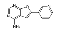 6-(3-吡啶)-呋喃并[2,3-d]嘧啶-4-胺结构式