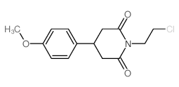 1-(2-chloroethyl)-4-(4-methoxyphenyl)piperidine-2,6-dione结构式
