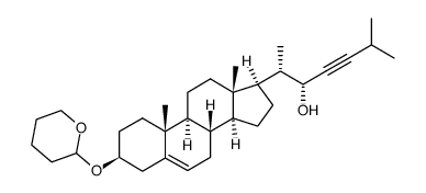 (22R)-3β-tetrahydropyranyloxycholest-5-en-23-yn-22-ol Structure