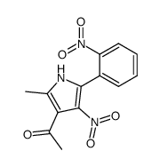 2-methyl-3-acetyl-4-nitro-5-(2-nitrophenyl)pyrrole Structure