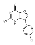 2-amino-9-(4-chlorophenyl)-3H-purin-6-one Structure