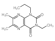 3-ethyl-6,7-dimethyl-1-propyl-pteridine-2,4-dione Structure