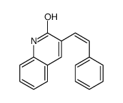 3-(2-phenylethenyl)-1H-quinolin-2-one结构式